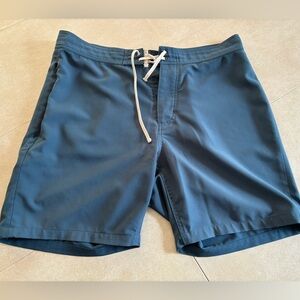 Taylor Stitch Blue Swim Shorts with Drawstring